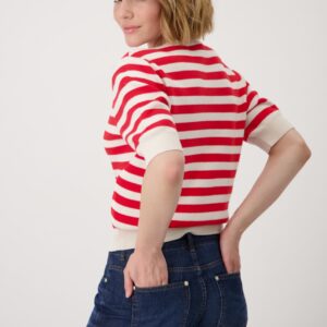 Pruhovaný bavlněný svetr 409958 - Image 3